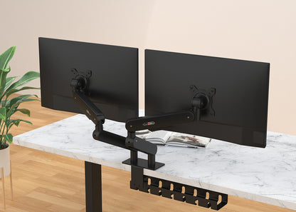 Swivel Dual Monitor Stand - Adjustable Desk Mount for 17"-34" Screens