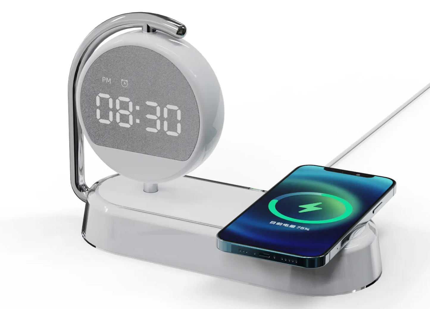 15W Portable LED Clock Wireless Charger