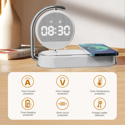 15W Portable LED Clock Wireless Charger