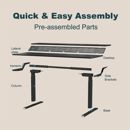 Height Adjustable Office Desk 2 Tiers – AS2