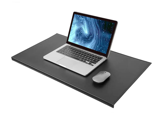 Office Desk Pad with Full Grip Fixation Lip, Non-Slip PU Leather, Waterproof Table Protective Pad